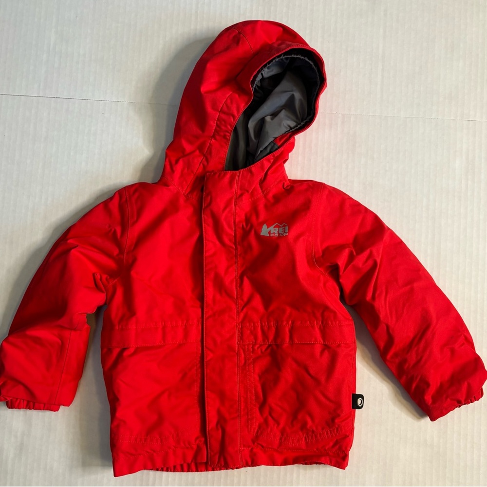 REI Gray and Red 2T Toddler coat